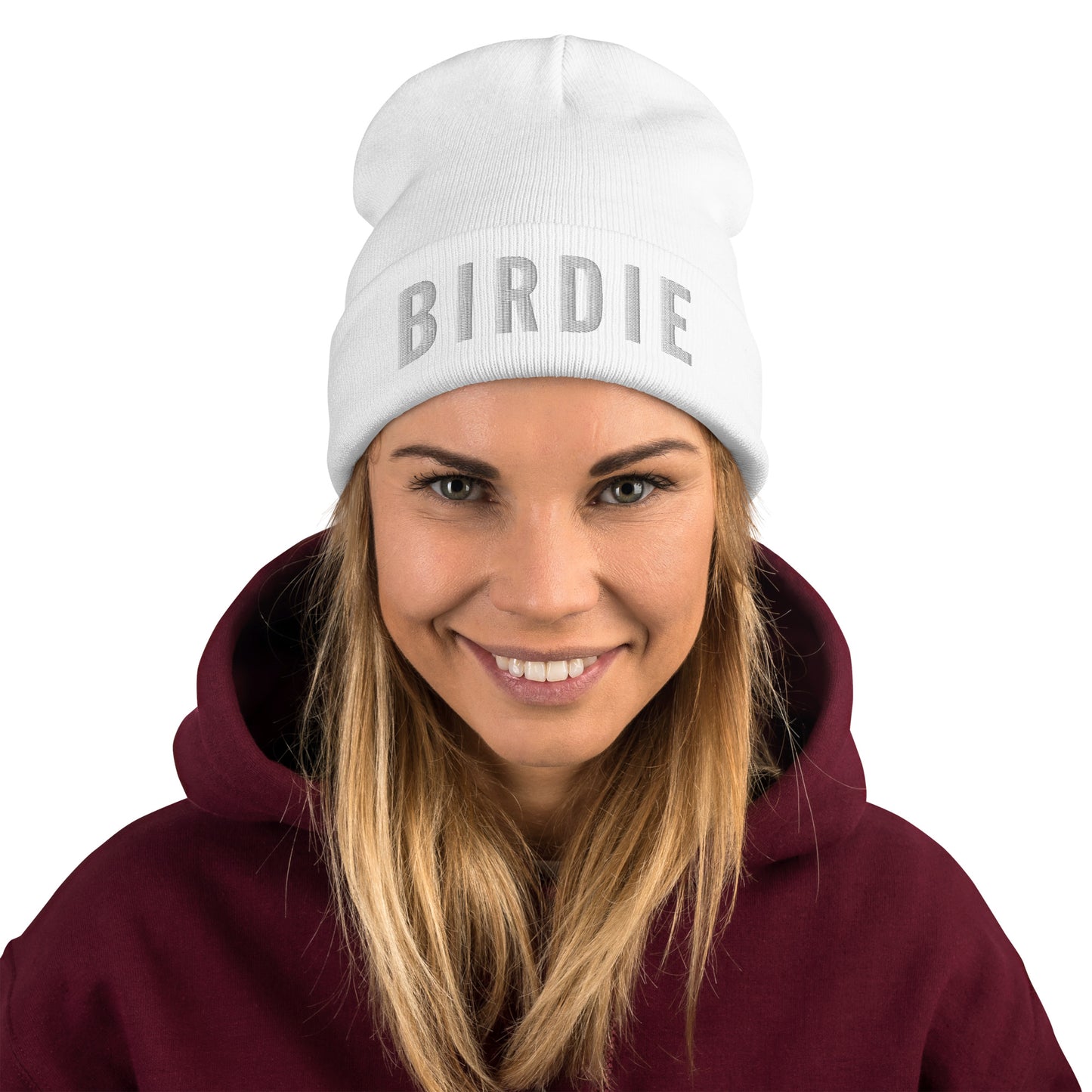 4Play BIRDIE Puff Print Beanie Golf Hat