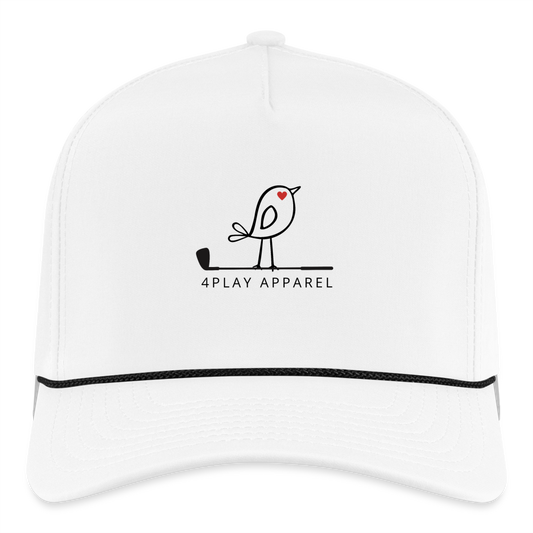 4Play Birdie Love Golf Rope Cap - white/black