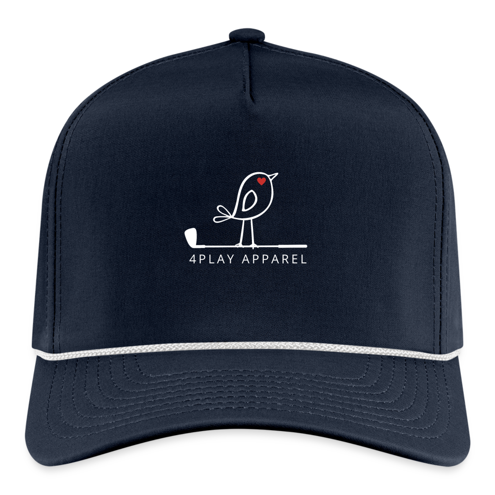 4Play Birdie Love Golf Rope Cap - navy/white